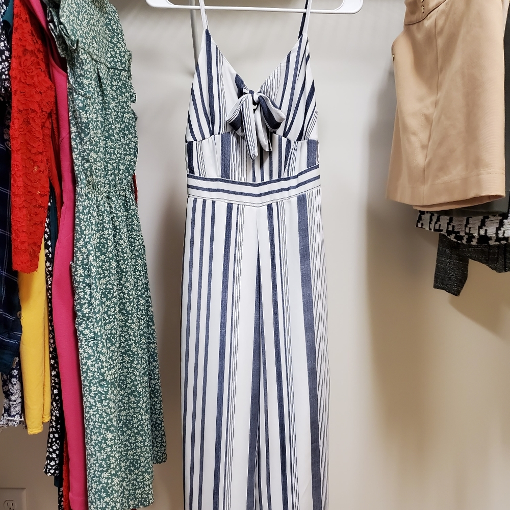 Japna blue white striped Jumpsuit XS - Picture 4 of 5